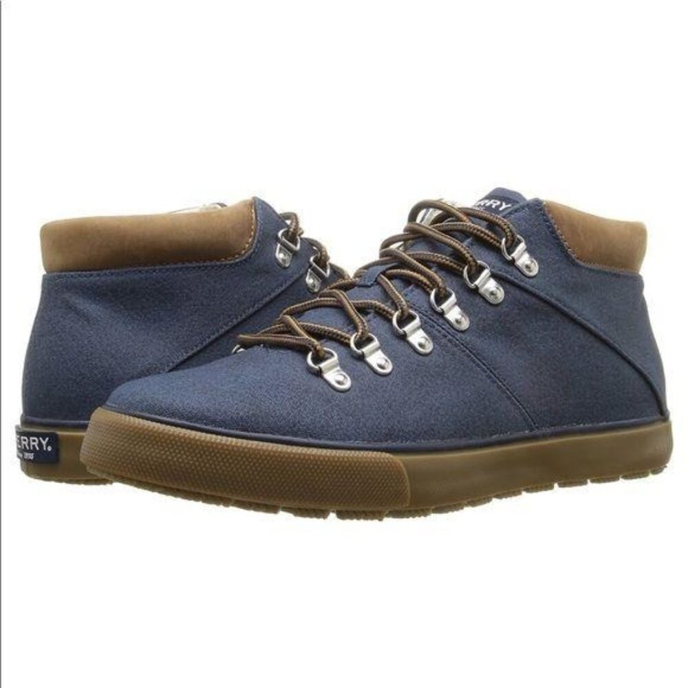 Sperry Top Sider Denim Blue Striper Chukka Alpine Lightweight Boots Shoes Size 8
